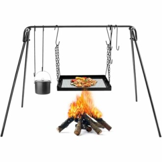 HONYTA Campfire Swing Cooking Grill Stand