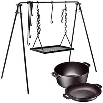 Bruntmor Grill Swing Campfire Cooking Stand