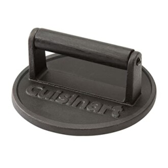 Cuisinart cast iron burger press with handle