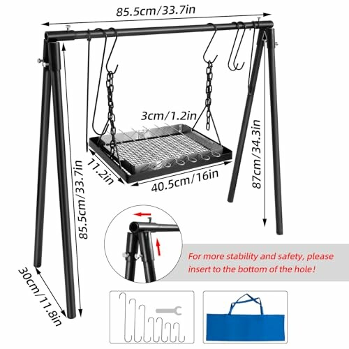 Campfire Swing Cooking Grill Stand