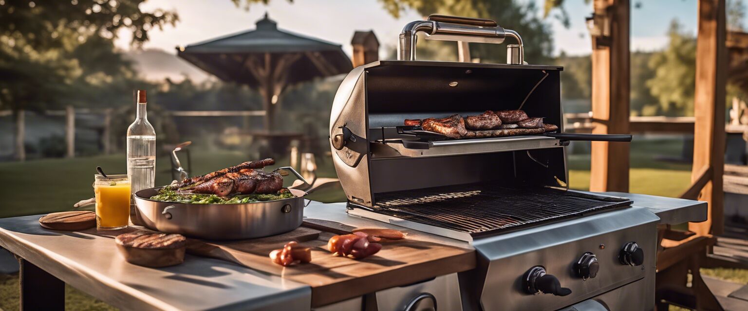 Swing grill outdoor kitchen